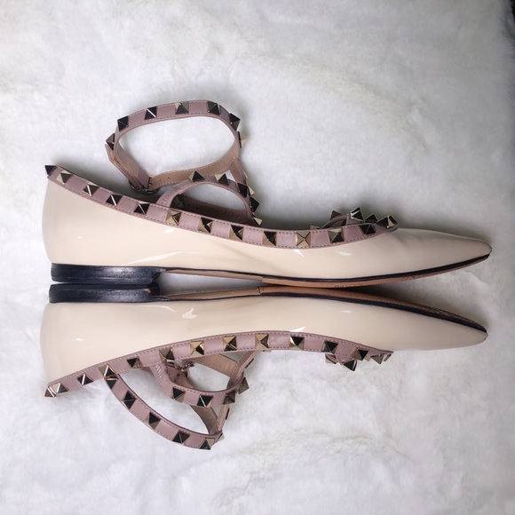 ❤️SOLD❤️Valentino rockstud belle cage flats 38.5 - Picture 2 of 9